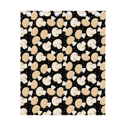 Champignon Mushroom Pattern Print Curtain