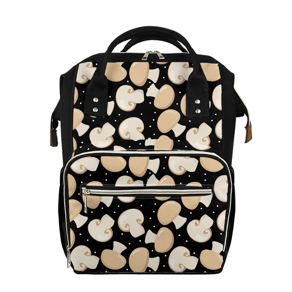 Champignon Mushroom Pattern Print Diaper Bag