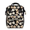 Champignon Mushroom Pattern Print Diaper Bag