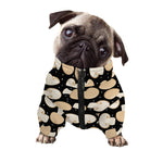 Champignon Mushroom Pattern Print Dog Zip Up Jacket