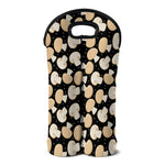 Champignon Mushroom Pattern Print Double Neoprene Wine Tote