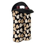 Champignon Mushroom Pattern Print Double Neoprene Wine Tote