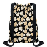 Champignon Mushroom Pattern Print Drawstring Backpack
