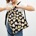 Champignon Mushroom Pattern Print Drawstring Backpack