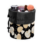 Champignon Mushroom Pattern Print Drawstring Makeup Bag