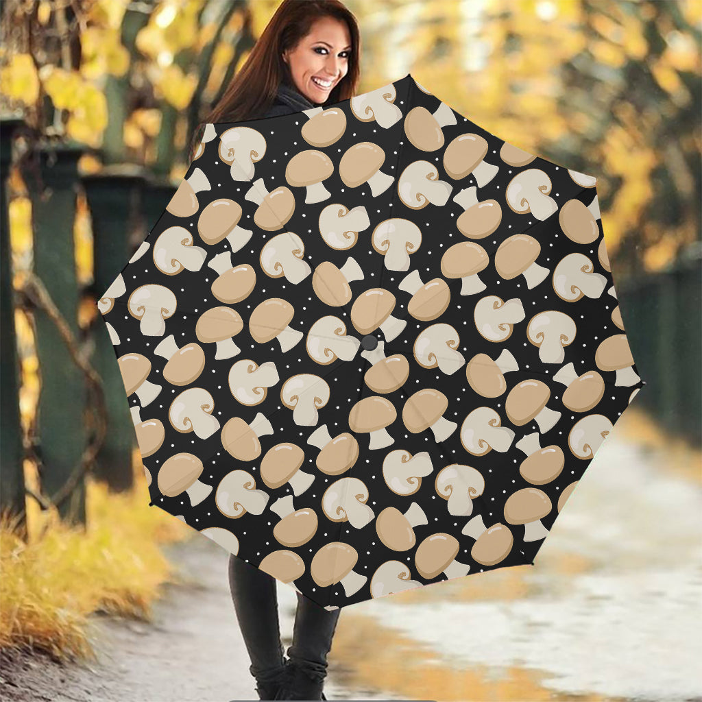 Champignon Mushroom Pattern Print Foldable Umbrella