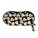 Champignon Mushroom Pattern Print Glasses Case
