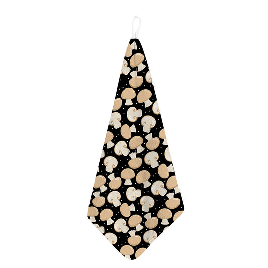 Champignon Mushroom Pattern Print Hand Towel