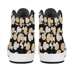 Champignon Mushroom Pattern Print High Top Leather Sneakers