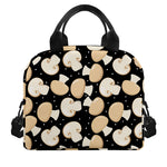 Champignon Mushroom Pattern Print Insulated Lunch Bag