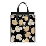 Champignon Mushroom Pattern Print Insulated Lunch Tote