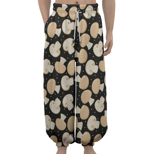 Champignon Mushroom Pattern Print Lantern Pants