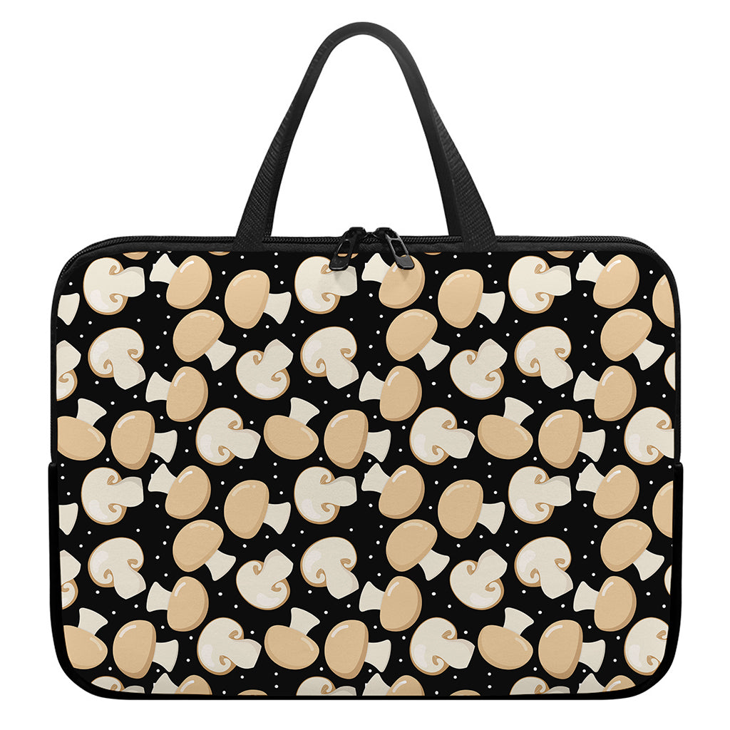 Champignon Mushroom Pattern Print Laptop Sleeve With Handle