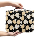 Champignon Mushroom Pattern Print Leather Bible Cover