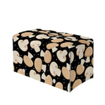 Champignon Mushroom Pattern Print Leather Tissue Box Cover