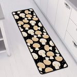 Champignon Mushroom Pattern Print Long Kitchen Mat