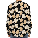 Champignon Mushroom Pattern Print Long Sleeve Baseball Jersey