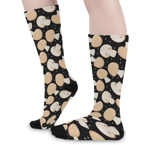 Champignon Mushroom Pattern Print Long Socks