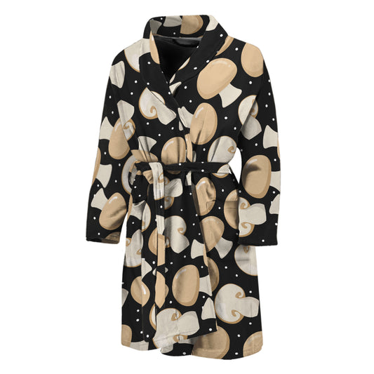 Champignon Mushroom Pattern Print Men's Bathrobe