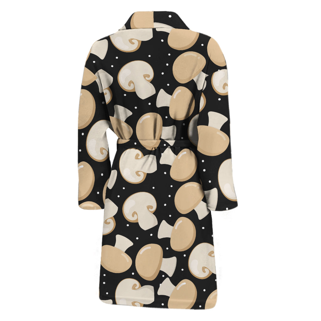 Champignon Mushroom Pattern Print Men's Bathrobe