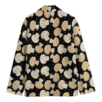 Champignon Mushroom Pattern Print Men's Blazer