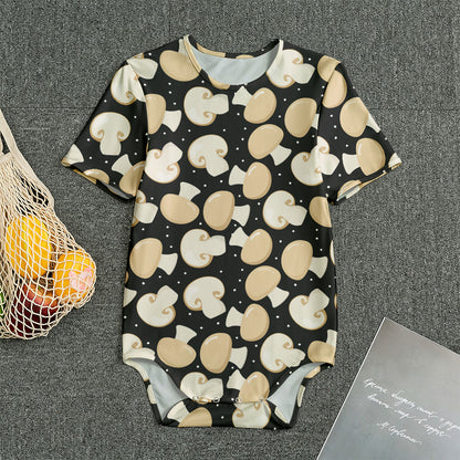 Champignon Mushroom Pattern Print Men's Bodysuit