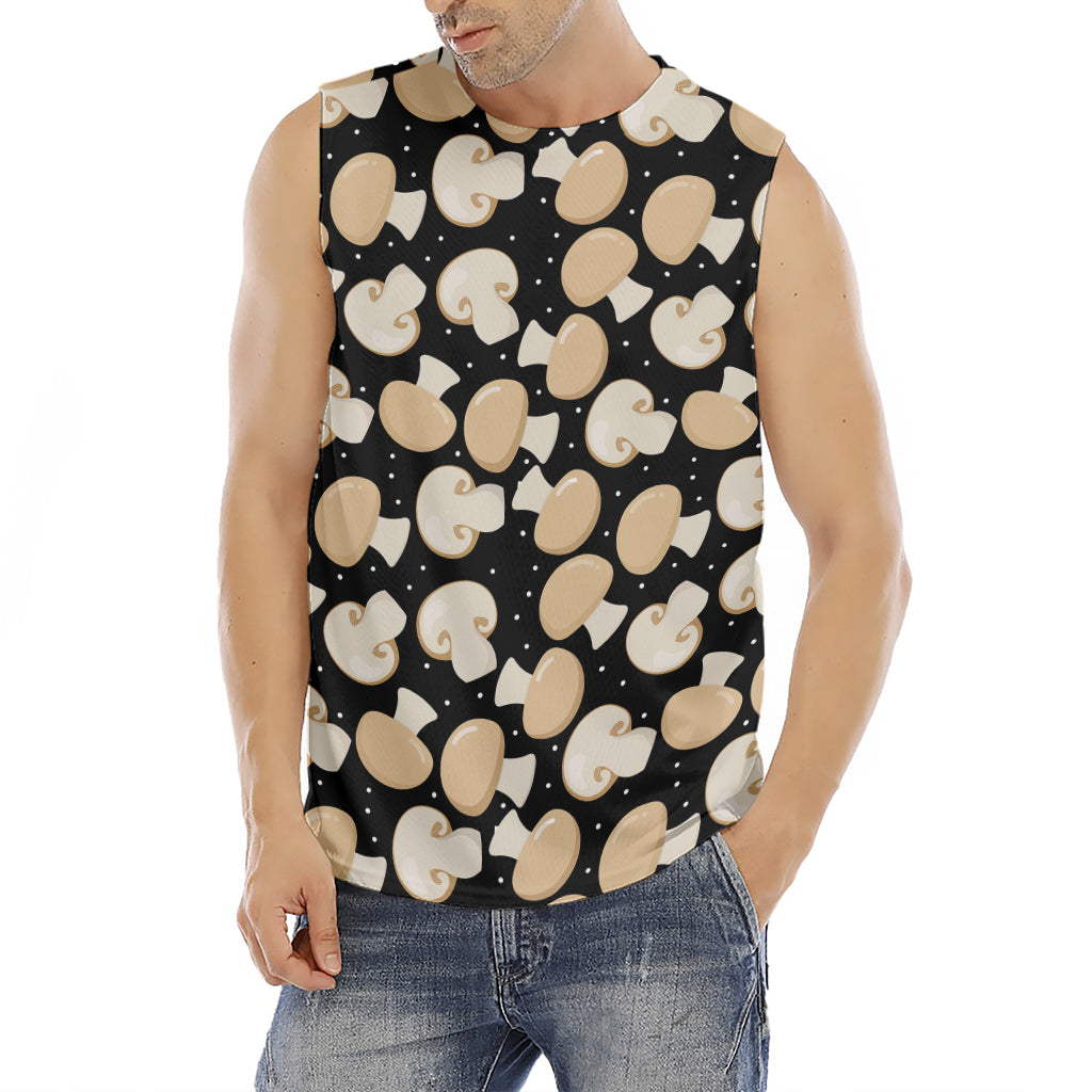 Champignon Mushroom Pattern Print Men's Fitness Tank Top