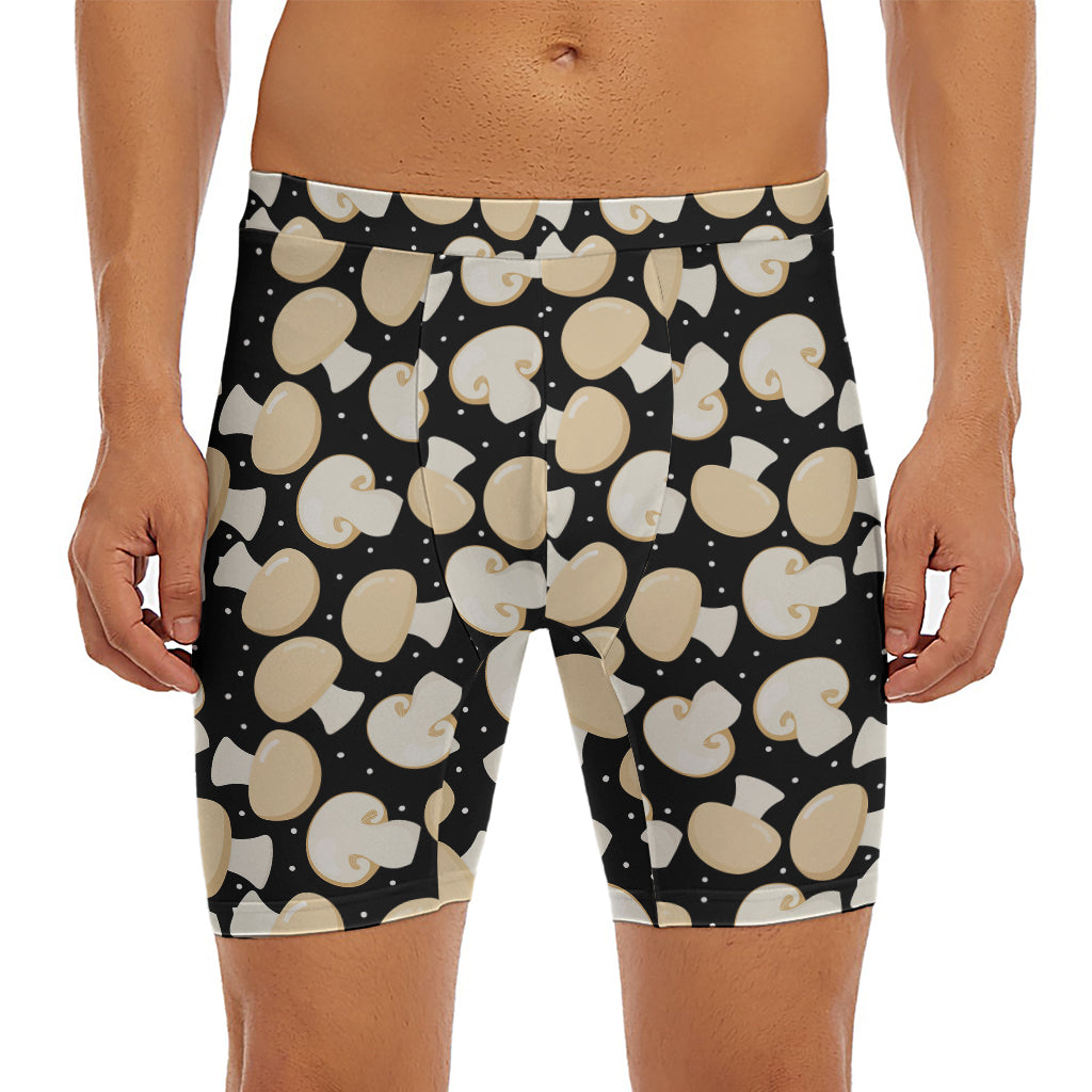Champignon Mushroom Pattern Print Men's Long Boxer Briefs