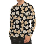 Champignon Mushroom Pattern Print Men's Long Sleeve Rash Guard
