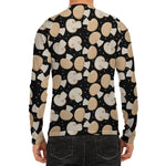 Champignon Mushroom Pattern Print Men's Long Sleeve Rash Guard