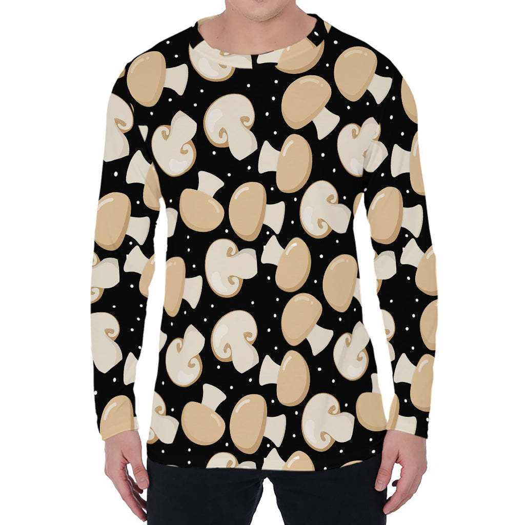 Champignon Mushroom Pattern Print Men's Long Sleeve T-Shirt