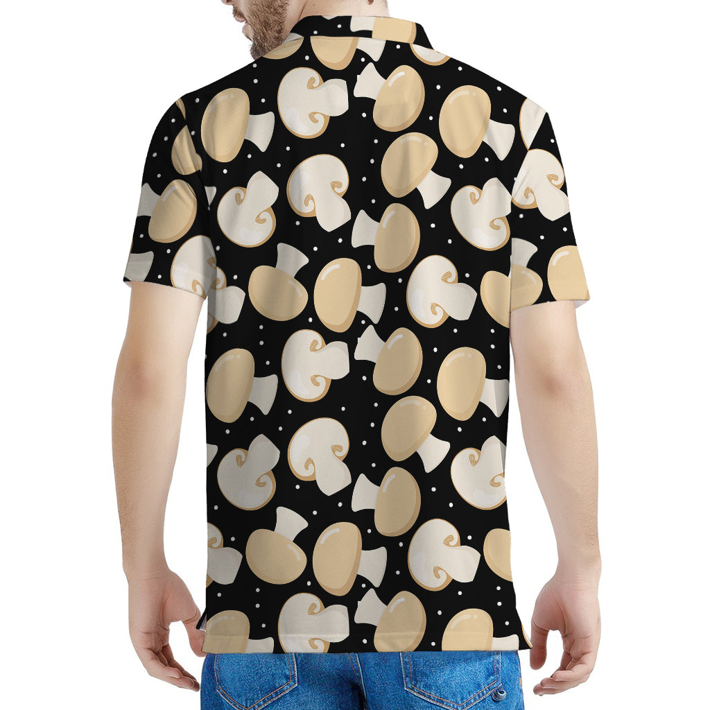 Champignon Mushroom Pattern Print Men's Polo Shirt