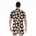 Champignon Mushroom Pattern Print Men's Rompers