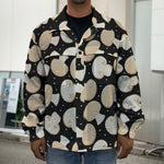 Champignon Mushroom Pattern Print Men's Shirt Jacket