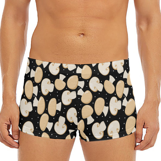 Champignon Mushroom Pattern Print Men's Short Boxer Briefs