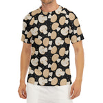 Champignon Mushroom Pattern Print Men's Short Sleeve Rash Guard
