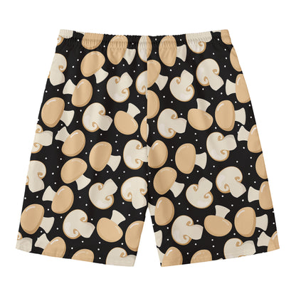 Champignon Mushroom Pattern Print Men's Swim Trunks