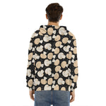 Champignon Mushroom Pattern Print Men's Velvet Pullover Hoodie