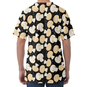 Champignon Mushroom Pattern Print Men's Velvet T-Shirt