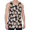 Champignon Mushroom Pattern Print Men's Velvet Tank Top