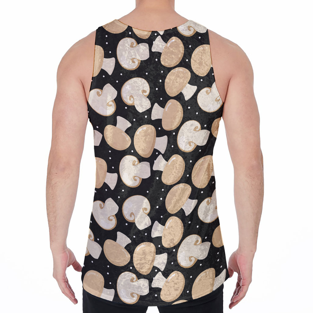 Champignon Mushroom Pattern Print Men's Velvet Tank Top