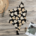 Champignon Mushroom Pattern Print One Shoulder Bodysuit