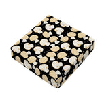 Champignon Mushroom Pattern Print Outdoor Seat Cushion Cover