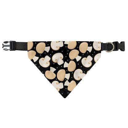 Champignon Mushroom Pattern Print Over The Collar Dog Bandana