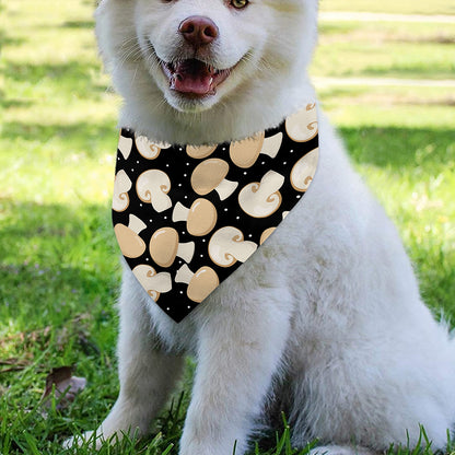 Champignon Mushroom Pattern Print Over The Collar Dog Bandana
