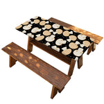 Champignon Mushroom Pattern Print Picnic Table Cover