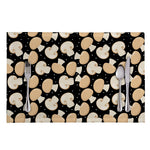 Champignon Mushroom Pattern Print Placemat
