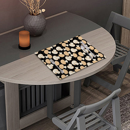 Champignon Mushroom Pattern Print Placemat