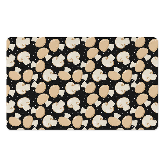 Champignon Mushroom Pattern Print Polyester Doormat