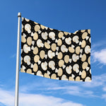 Champignon Mushroom Pattern Print Polyester Flag